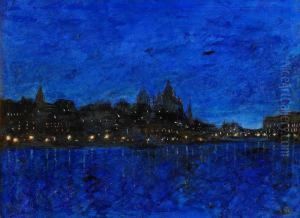 Nattlig Vy Fran Waldemarsudde - Stockholm by Rikard Lindstrom