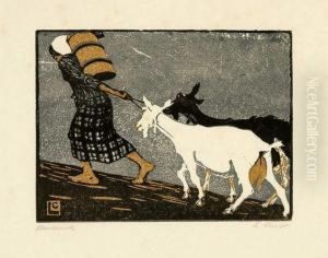 Ziegenhirtin by Carl August Liner