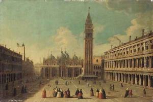 The Piazza San Marco, Venice, looking east along the central line by Vincenzo Chilone