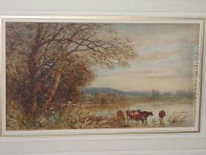 On The Avon, Near Christchurch, Hampshire by James Thomas Linnell