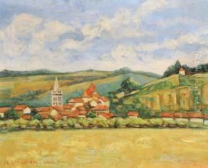 Vue De Saint Marcellin by Claudius Linossier