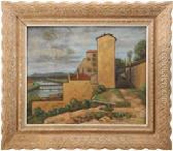 Paysage De Village Et Riviere - view 1