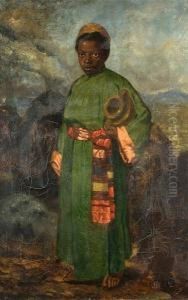 North African Boy Carrying A Watervessel