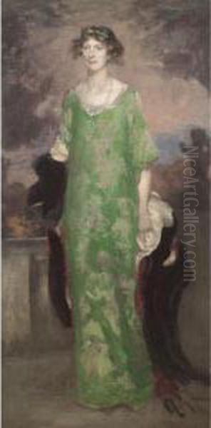 Portrait Of The Artist's Wife In Green - view 1
