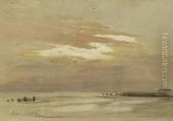 Shoreline At Sunset - view 1
