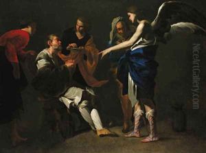 The Healing of the Blind Tobit by Bernardo Cavallino