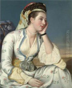 Portrait Of The Countess Of Coventry by Etienne Liotard