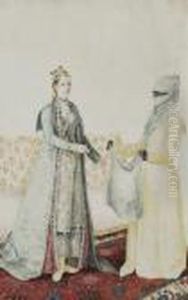 A Europen Woman With Her Turkish Servant by Etienne Liotard