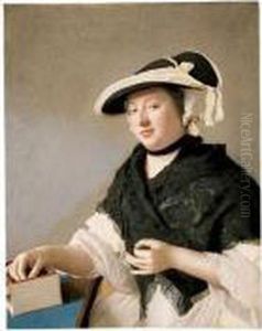Portrait Of A Woman, Believed To Be Lady Fawkener by Etienne Liotard