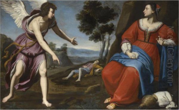 Hagar And Ishmael In The Desert - view 1