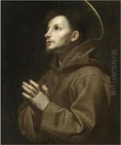 Saint Francis Of Assisi In Prayer by Lorenzo Lippi