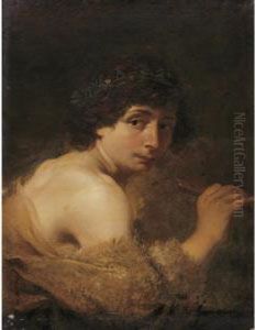 A Shepherd Playing A Flute