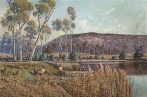 Figures By The River by William Lister Lister