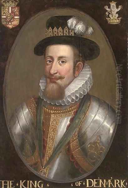 Portrait of a nobleman, bust-length, in armour and white ruff, with a jewelled hat - view 1
