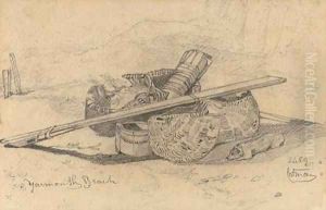 Yarmouth beach, fishing pots by John Sell Cotman