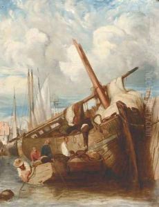 Unloading the barge by John Sell Cotman