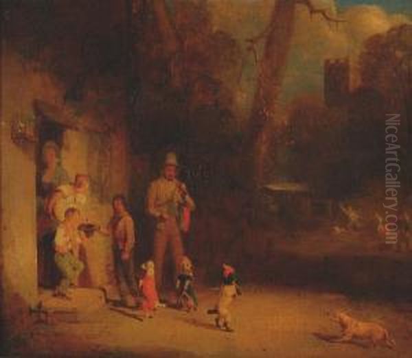 Performing Dogs Outside A Family Home - view 1