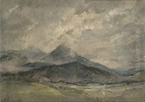 Ben More And Stobinian - Stormy Day by Nan C. Livingstone