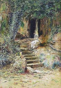 Paisaje Con Escalinata