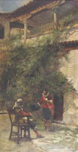 Escena De Mosqueteros by Jose San Bartolome Llaneces