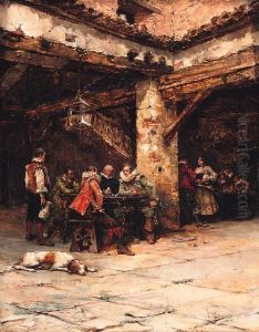 Mosqueteros En La Taberna by Jose San Bartolome Llaneces