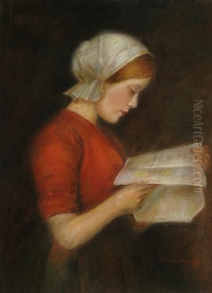 Young Girl Reading - view 1