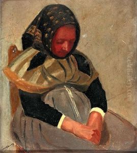 Una Anciana by Joan Llimona y Bruguera
