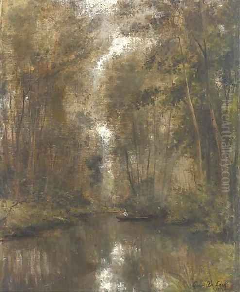 Fishing in the woods - view 1