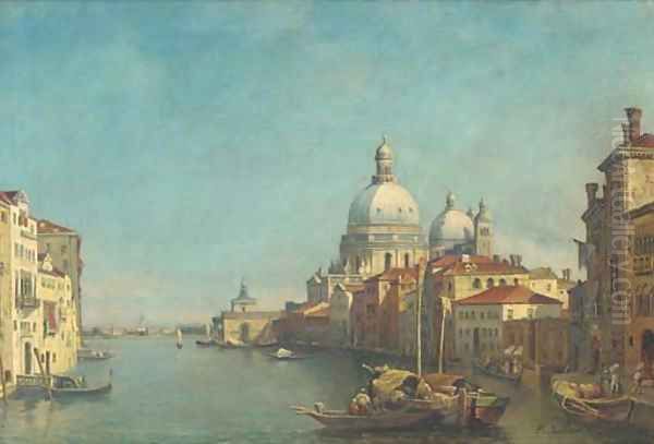 Trading vessels on the Grand Canal, Venice - view 1