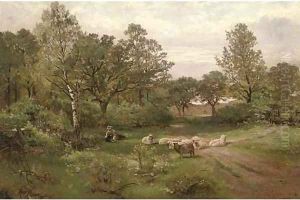 A summer afternoon near Tettenhall Wood, Staffordshire by Henry Hadfield Cubley