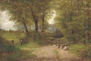 A lane near Dovedale by Henry Hadfield Cubley
