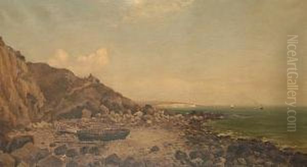 Fishing Boats On A Rocky Beach - view 1