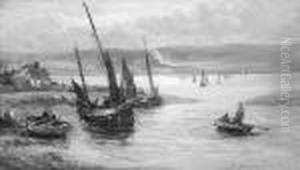 Fishing Vessels Off The Coast, North Wales - view 1