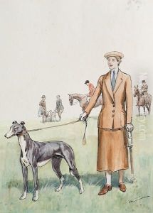 Portrait Of A Greyhound by Thomas Ivester Lloyd