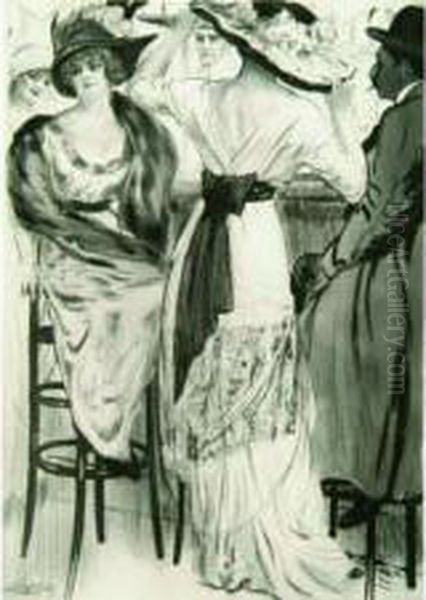 Paris, Moeurs Costumes & Attitudes 1912-1913. I- Les Bars. 1913. - view 1