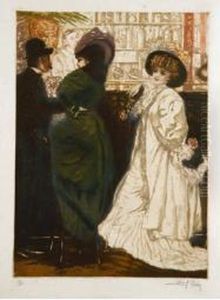 [deux Elegantes Au Bar] by Almery Lobel-Riche