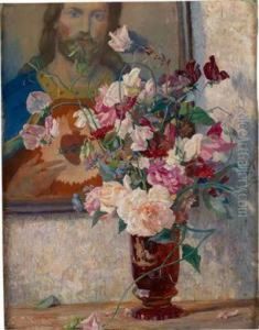 Wicken Und Rosen Mit Herz-jesu-bild