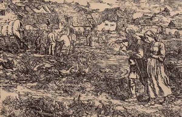 Josef Und Maria Kommen Zur Volkszahlung Nach Bethlehem - view 1