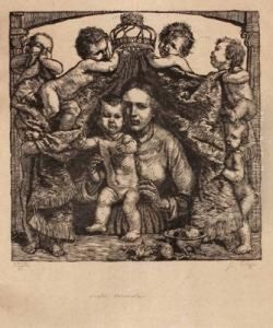 "mater Coronata" Unten Rechtssigniert: S. Lobisser by Switbert Lobisser