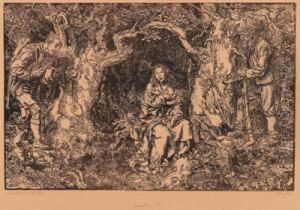 1925, Holzschnitt, Betitelt,
Handsigniert S.lobisser, Mit Der Rom. Zahl Xxx Bezeichnet, Stockgrose 33
X 50,5cm, Gerahmt, Egger 30 by Switbert Lobisser