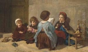 The Young Teacher by Timoleon Marie Lobrichon