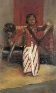 Young Dancer And Drummer by Romualdo Locatelli