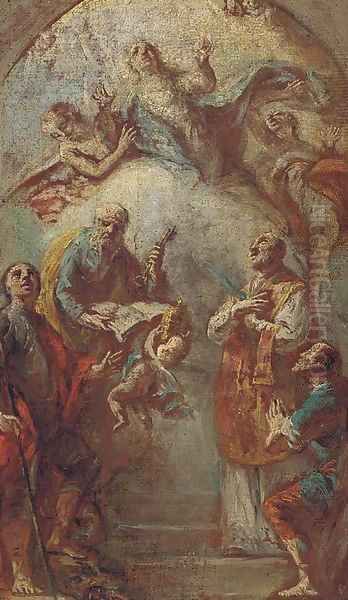 The Assumption of the Virgin with attendant saints - view 1