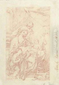 The Holy Family with the infant Baptist