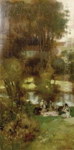 A Picnic By The River by John Lochhead