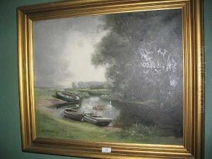 Swans On A River by John Lochhead