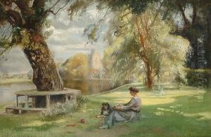 A Summer````s Day By The River by John Lochhead