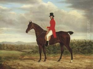 A Gentleman On His Bay Hunter In A Landscape