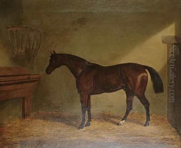 A Bay Hunter In A Stable by James Loder Of Bath