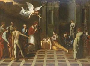 The Death of a female Saint by Francesco del Cairo